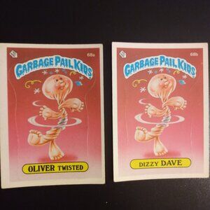 1985 series 2 set 68a & 68b Garbage Pail Kids cards